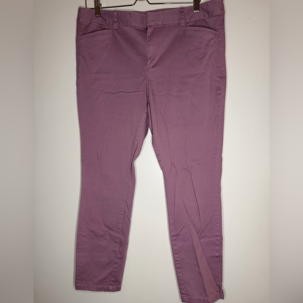 LOFT light purple Skinny Petite Sateen Pants - size 14 - Like New